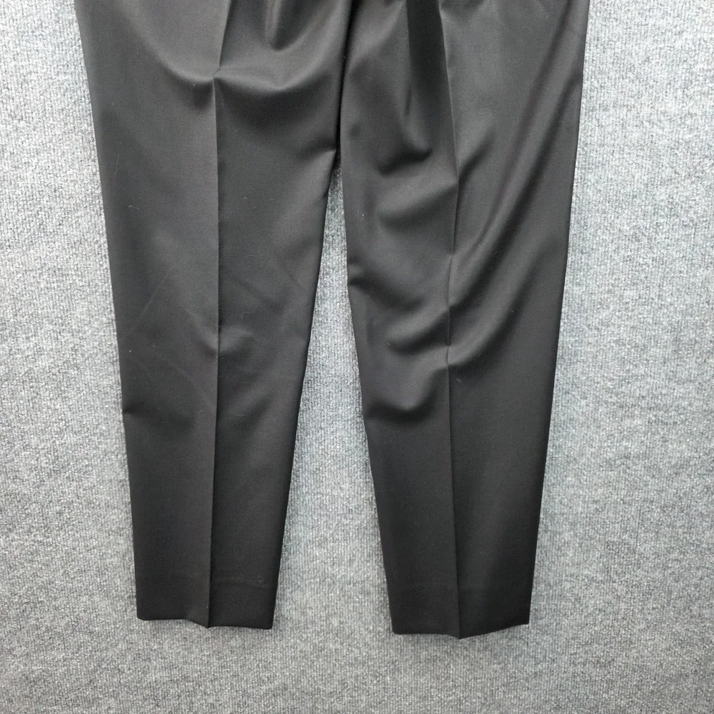 Peter Millar Mens Size 35 Black 100% Wool Flat Front Dress Trousers MS17B99‎